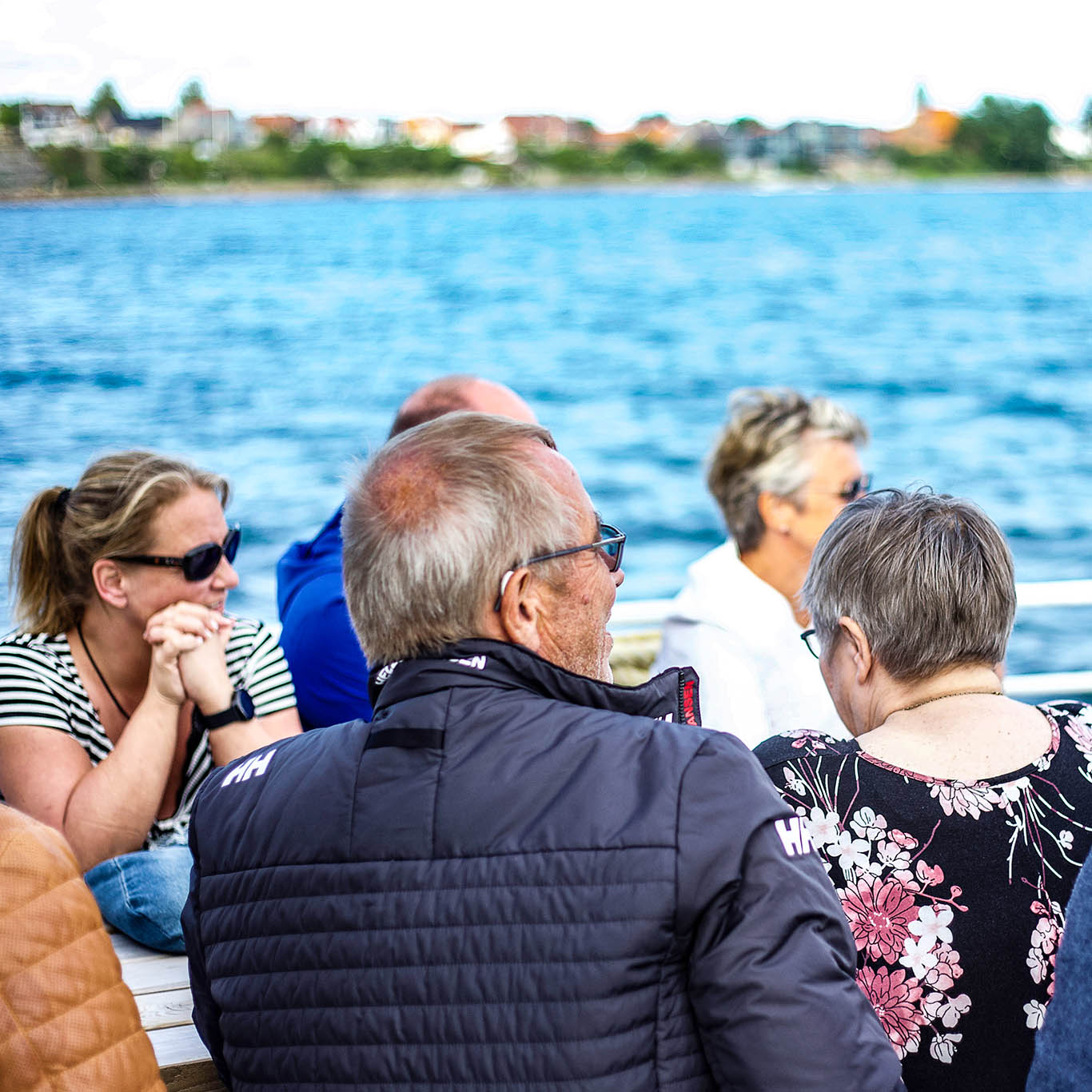 Fähre auf der Flensburger Förde mit Personen